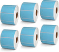 BETCKEY - 2.25" x 1.25" UPC Barcode & Multipurpose Labels Compatible with Zebra & Rollo Label Printer,Premium Adhesive & Perforated[Light Blue, 6 Rolls, 6000 Labels]