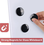12 Pcs TOWON Strong Magnets for Glass Whiteboard, Dry Erase Board Magnets, Large, Round, Black Rare Earth Magnet for Classroom Kitchen Office Accessories