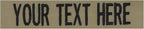 Custom Uniform Name Tapes Solid Colors. Coyote Tan Fabric, 4 Inch Hook Fastener (Uniform Ready Fastener)
