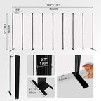 MAYOLIAH 8-Panel White Room Divider 6ft Tall Folding Privacy Screen Portable Office Partition Indoor Wall Separator 160" W X 72" H