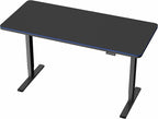 VIVO Electric 60 x 24 in Standing Desk with Full-Size RGB Mouse Pad, Memory Height Adjustment, 1B Series, Holds 220 lbs, Black Top Black Frame, DESK-KIT-1B6BP-24