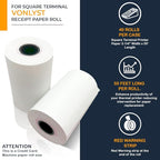 Vonlyst Receipt Paper Roll for Square Terminal Credit Card Machine (40 rolls)