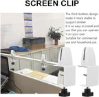 TEHAUX 2pcs Desk Partition Clip Hole Desktop Mount Clamp on Desk Accessories for Office Screen Partition Clip Thickened Base