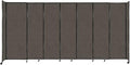 Versare Straightwall Sliding Portable Wall Partition | Freestanding Office Dividers | Locking Wheels | Temporary Room Separator | 15'6" Wide x 7'6" Tall Mocha Fabric Panels
