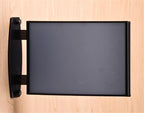 Set of 2 - Wall Sign for 8.5 x 5.5 Graphics, Mounts Vertically or Horizontally, Easy Front-Loading Design, Black Aluminum