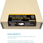 Lineco, 9x12 Tan Color Museum Archival Storage Box, Drop Front Design. Acid-Free with Metal Edge. Preserves Picture Longevity, organize Photos, Documents, Crafts, Diy, Pack of 2