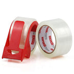 JIALAI HOME 12 Rolls Clear Packing Tape, Heavy Duty Packaging Tape with Dispenser,1.88In x 55Yd,2.4Mil Thick Industrial Grade Transparent Tape Refills for Shipping,Moving,Sealing and storages