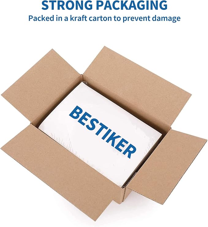 Half Sheet Shipping Labels - 50 Counts, 8.5” x 5.5” Self Adhesive Shipping Label White Internet Mailing Labels 2 Per Page, Laser & Inkjet Printer Compatible [25 Sheets 8.5” x 11”]