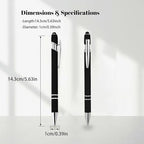 CRME Custom Pens Personalized Pen with Name Logo Engraved Metallic Customized Pen Light Pink Barrel Black Ink Click Pens Stylus Pens for Touch Screens Ideal for School Teachers Team Events