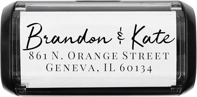 Self Inking Modern Address Stamps | Custom Return Address Stamper (Brandon, Xtra Large)