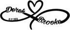 Personalized Valentines Metal Wall Sign, Custom Infinity Heart Love Couple Name Sign, Valentine's Wedding Gifts for Couples, Metal Engagement Sign, Home Decoration, Gift for Anniversary