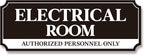 Electrical Room Door Sign for Business，Self-Adhesive Durable Modern Electrical Closet Room Sticker for Home, UV and Weather Resistant Authorized Personnel Only Signs for Business ，Workplace
