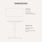 FLEXISPOT EN1 One-Piece Standing Desk with 1-Inch Thick Seamless Desktop, 48"x24" Electric Height Adjustable Desk for Home Office, Multi-Monitor Setups & Easy Assembly, Rustic Brown