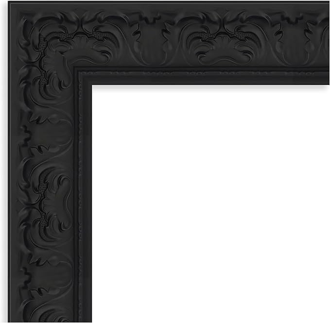 Amanti Art Black Framed Magnetic Board 31x47 Large Vision Board for use with Magnets, 100% Metal Sheet to Display Items as Office Decor or for Home Organization in mudroom, Kitchen or Kids Room