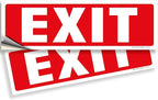 iSYFIX Exit Signs Stickers – 2 Pack 12x4 Inch – Premium Self-Adhesive Vinyl, Laminated for Ultimate UV, Weather, Scratch, Water and Fade Resistance, Indoor and Outdoor