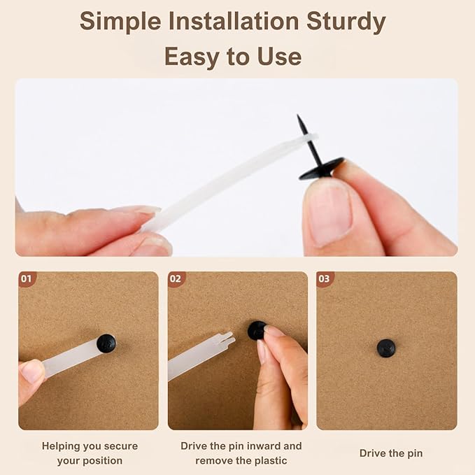 50pcs Silver Thumb Tacks for Wall Picture Hangers Heavy Duty Push pins for Wall Double Headed thumbtacks for Hanging Metal Wall Tacks Wall pins Nails Hooks (Silver)