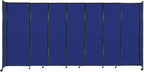 Versare Straightwall Sliding Portable Wall Partition | Freestanding Office Dividers | Locking Wheels | Temporary Room Separator | 15'6'' Wide x 7'6'' Tall Royal Blue Fabric Panels