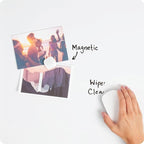 U Brands Contempo Magnetic Dry Erase Board White Board, 11" x 14", Gray Modern Frame, Includes Magnet and Marker