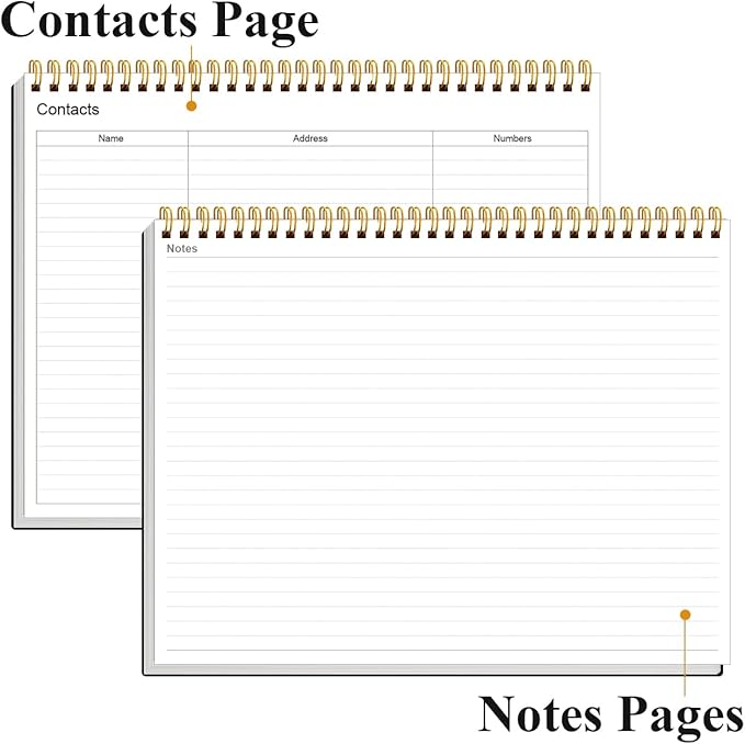 Weekly Productivity Planner - 8.5" x 11" Dashboard Desk Notepad Has 6 Focus Areas to List Tasks for Goals, Projects, Clients, Academic or Meal-Organize Your Daily Work Efficiently, 54 Weeks, Black
