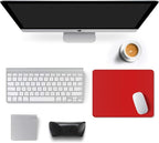 Auhoahsil Red Mouse Pad, 12 x 10 Inch Square Mousepad, 3mm Thick Rubber Mouse Mat with Pretty Design, Premium-Textured Non-Slip for Gaming Work Office Wireless Mouse Men Women