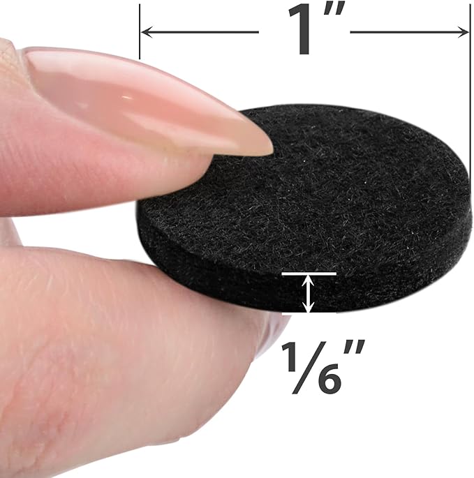 Felt Furniture Pads X-Protector - 48 PCS 1" - Premium Felt Pads Floor Protectors - Furniture Feet Wood Floors Protectors - Prevent Scratches, Annoying Noise & Protect Your Hard Surfaces! (Black)