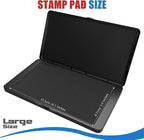 Large Stamp Pad, 6.1 x 3.4 Inch Black Ink Pad Premium Quality Felt Pad Rubber Stamp Ink Pad for Office, Home