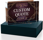 Custom Acrylic Sign Personalized, Custom Desk Name Plate, 18 Styles, (4"x6"), With Gift Box, USA Made by Acryluxe. (Fantasy)
