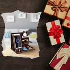 Gifts for Men Bedside Organiser Wood Phone Docking Station Dad Birthday Gifts for Him Nightstand Key Wallet Watch Stand Mens Gifts for Xmas Presents for Dad Husband Boyfriend Anniversary & Christmas