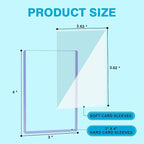 600 Hard Plastic Trading Card Protector - 300 Hard Card Sleeves and 300 Soft Card Sleeves, 35pt Rigid 3"x4" Card Holders, Clear Open-Top Card Sleeve, Fits Standard Trading, Baseball, Sport, Game Cards