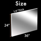 CALPALMY (2-Pack) 24 x 36 Clear Acrylic Sheet Plexiglass 1/4” Thick; Use for Craft Projects, Signs, Display Cases, Sneeze Guard and More; Cut with Cricut, Engraver, Power Saw or Hand Tools