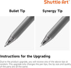 Shuttle Art Black Gel Pens, Ink Glide Series 15 Pack Retractable 0.5mm Fine Point Rollerball Gel Ink Pens Quick Drying Waterproof Smooth Writing with Comfortable Grip for Office School and home