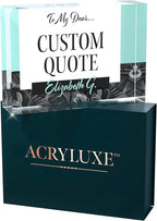 Custom Acrylic Sign Personalized, Custom Desk Name Plate, 18 Styles, (5"x7"), With Gift Box, USA Made by Acryluxe. (Holman)
