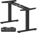 Electric Standing Desk Frame Dual Motor with Memory Controller, Computer Desk Adjustable Table Legs Up to 47.2" for Home Office, Black