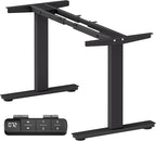 Electric Standing Desk Frame Dual Motor with Memory Controller, Computer Desk Adjustable Table Legs Up to 47.2" for Home Office, Black
