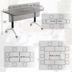 Conference Table,55.1''Folding Conference Room Table for 4-12 People,Mobile Flip Top MeetingTraining Table with Different Coulor and Styles for Offices, Classrooms,Meeting Room (4, 47.2''F)