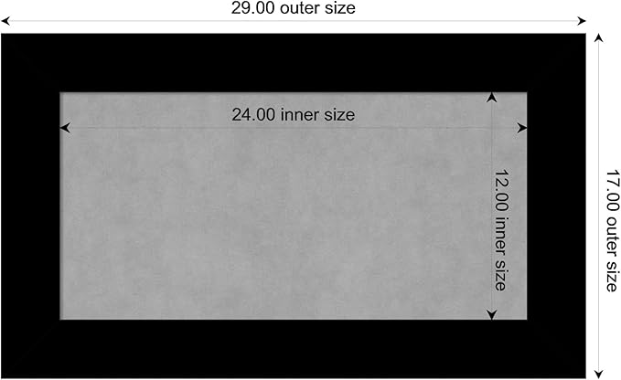 Amanti Art Black Framed Magnetic Board 17x29 Small Vision Board for use with Magnets, 100% Metal Sheet to Display Items as Office Decor or for Home Organization in mudroom, Kitchen or Kids Room