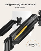 ErGear Dual Monitor Stand up to 33 inches Screen, Load-Bearing Max 22 lbs Each Arm, Adjustable Dual Monitor Mount, Sturdy Steel vesa Monitor Mount with Stable VESA 75x75 100x100mm