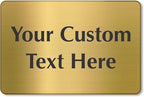SmartSign Custom Brass Sign - 4" x 6", 40 mil REAL Bugle Brass Metal, Personalized Name Door Sign, Heavy-Duty Premium Engraved Door/Wall Mount Plaque for Business/Office, Gold and Black