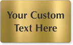 SmartSign Custom Brass Sign - 6" x 10", 40 mil REAL Bugle Brass Metal, Personalized Name Door Sign, Heavy-Duty Premium Engraved Door/Wall Mount Plaque for Business/Office, Gold and Black