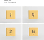 mooas Multi Cube Timer Clock (Yellow), Rotating Flip Gravity Sensor Time Management Digital LED Clock & Timer 3,10,30,60 min Setting ADHD Desk Office Productivity Kids Workout Kitchen