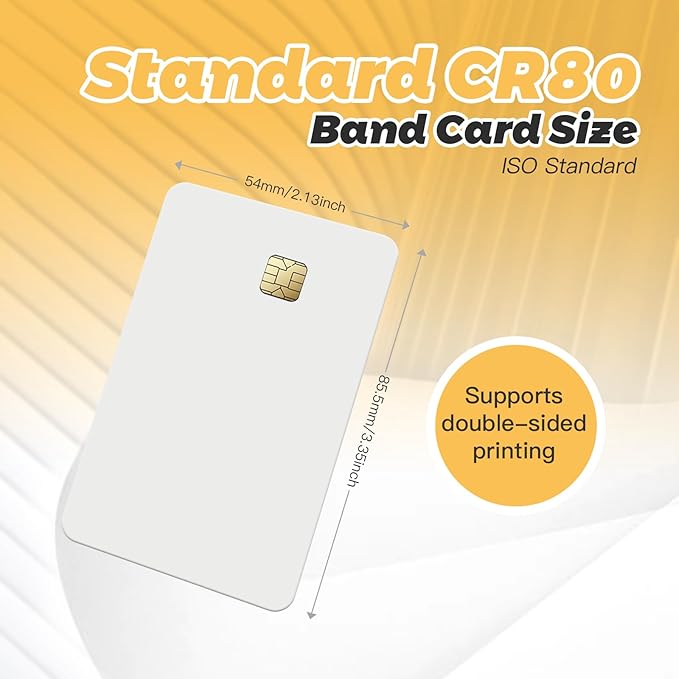 SLE4442 Contact IC Cards (Pack of 100)– ISO PVC Smart Chip Cards for Access Control Systems, Secure Storage & ID Management