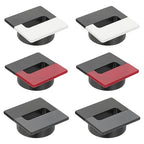 PATIKIL 2.8inch Desk Grommet, 6Pcs Cable Grommet Wire Management Cable Hole Cover Cord Organizer for Office Home Table Countertop, Black/White Black/Red Black/Grey