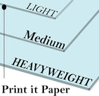 Print It - Vellum Bristol Colored Cardstock Cover Paper, 67 Lb, 8.5" X 11”, Heavyweight Colored Cardstock for Crafts, School, Invitations, And Office Use - Decoration Drawing 250/Case-Blue