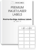 HOUSELABELS 18-up Address Labels (2-3/8" x 1-1/4") for Laser and Inkjet Printers, 2,000 Sheets