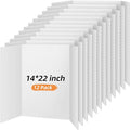 Henoyso 12 Pcs 14 x 22 Inch White Trifold Poster Board Large Tri Fold Presentation White Display Board Foldable Paperboard for Science Fair School Business Project Exhibition