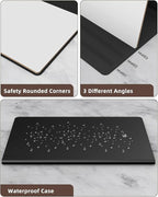 Mehaving Small Dry Erase Board with Stand for Desk, Portable Reusable Desktop Notepad, 9.5 * 6.6in Memo White Board,Office Home Supplies Desk Accessories MH770 (Orange)