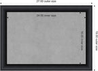 Amanti Art Black Framed Magnetic Board 19x27 Medium Vision Board for use with Magnets, 100% Metal Sheet to Display Items as Office Decor or for Home Organization in mudroom, Kitchen or Kids Room