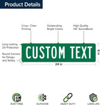Custom Street Sign, Road/Address Sign, 8 Colors, Reflective Option, Mounting Options, 6x24 Inch, Thick Rust-Free AlumaBond, USA Made by My Sign Center, (Classic)