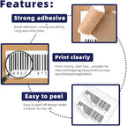POLYSELLS Self Adhesive 2"x4" Address Shipping Labels, 10UP White Sticker FBA Labels, Inkjet/Laser Printer Compatible, 10 Labels/Sheet, 100 Sheets/1000 Labels