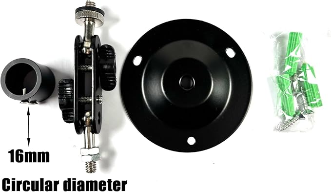 Laser Module Bracket 360-Degree Adjustable Positioning Bracket 16mm (4-Pack, Black Alumina)